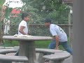 Melqui and Isai playing basketball