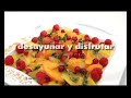 ensalada de frutas con aceite de limón