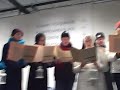 CAFOD carol singers inside conference centre in Copenhagen