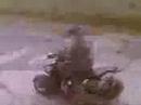 Me amd my 4 year old on his 4 stroke quad