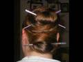Various up dos and a few floor length hair styles.