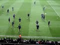 Arsenal haciendo movimientos de calentamiento