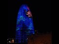 NYE 2009 Barcelona Torre Agbar light show