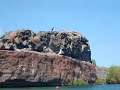 jumping off the rock at Parker, AZ sandbar