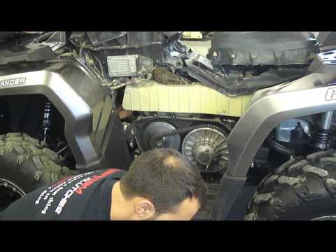 how to change belt on can am renegade