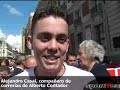Pinto recibe a Alberto Contador