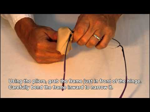 how to adjust metal frame glasses
