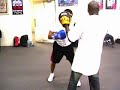 July 12TH Padwork with trainer Roger Mayweather