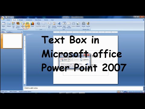 How to Insert Text Box in Powerpoint in Microsoft Powerpoint 2007 ...