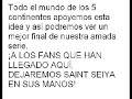 SAINT SEIYA WORLD PETITION
