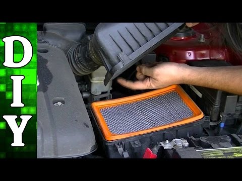 How to Remove and Replace an Engine Air Filter   Kia Spectra
