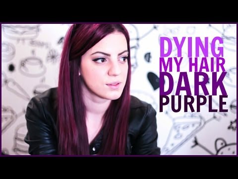 how to dye dark hair to purple