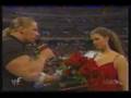 Stephanie and HHH Freak on a leash
