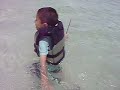 Jason having a crash course on swimming