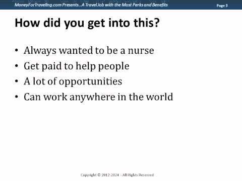 ALOMONY - http://moneyfortraveling.com Be inspired with Michelle Landrum as she talks about her life as a travel nurse. Please Like and Subscribe for more