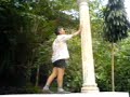 70++ years old uncle doing yoga at gunung lambak