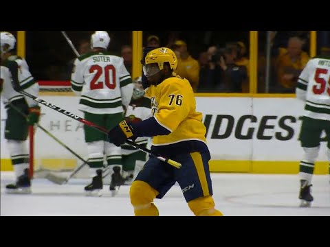 Video: Predators' Subban rips point-shot off Mitchell's stick