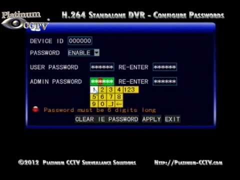 how to turn on h.264 network dvr