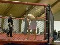 cage fight, mma, kenny warrix wins rear naked choke round 3