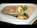 Video Recipe: Roasted Red Pepper Hummus Wrap