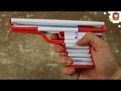 Как сделать пистолет из бумаги видео