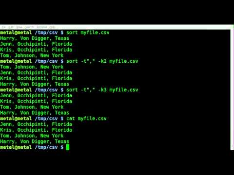 how to sort in linux