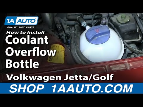 How To Install Replace Radiator Coolant Bottle 1999-05 VW Volkwagen Jetta and Golf