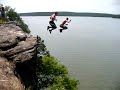 Huge cliff jump
