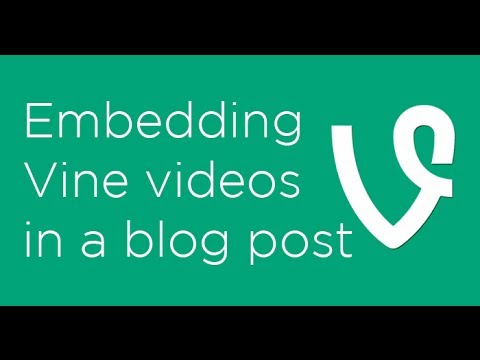 how to embed vine videos