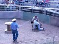 time of apprx 10.5 seconds. good enough for a bronze buckle in a field of 25 teams.