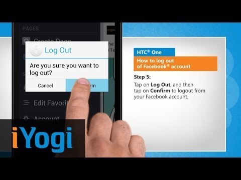 how to logout of facebook on htc desire c