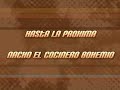 NACHO, EL COCINERO BOHEMIO (receta PASAGNA)