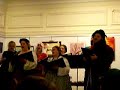 Local medieval singing group, Leafy Greens and Mutton, performing the song 