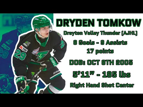 Dryden Tomkow (Drayton Valley Thunder AJHL) 2024-25 Highlight Package