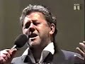 tommy k�rberg singing end game in a concert of chess in 1997, danmark. the cast incl. elaine paige, tommy korberg, anders glenmark, johan schinkler, dominique blazek.