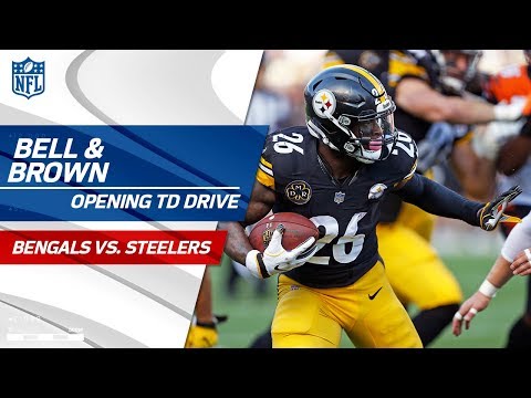 Video: Le'Veon Bell & Antonio Brown Lead Pittsburgh on Opening TD Drive! | Bengals vs. Steelers | NFL Wk 7