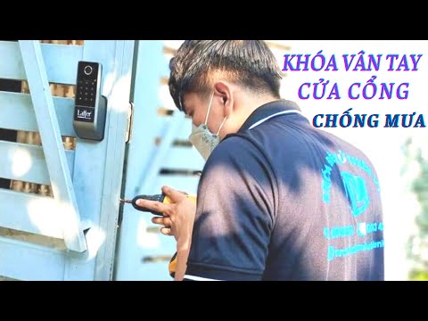 KHÓA VÂN TAY CHỐNG MƯA DÙNG CHO CỬA CỔNG TẠI KDC PHƯỚC KIỂN NHÀ BÈ, HCM || KHÓA THIÊN LỘC