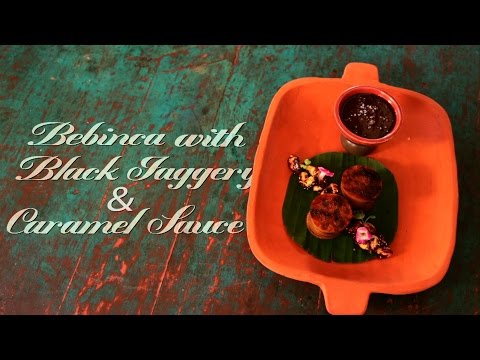 Bebinca with Black Jaggery Caramel Sauce