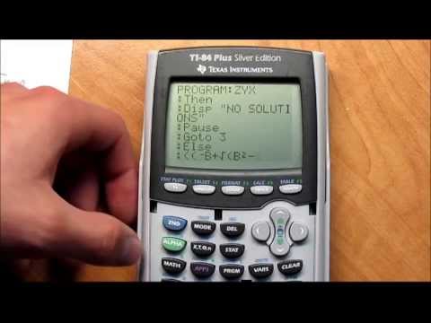 how to use the quadratic formula on a ti-84 plus