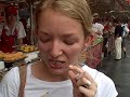 Lindsay Toler at the Beijing Olympics: Eating scorpion!