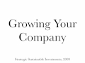 Growing Your Company