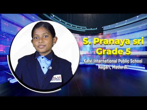 Kalvi Talks | Season 4 | S. Pranaya sri-Grade 5 | A Cartoon World Adventure | Kalvi School - Nagari