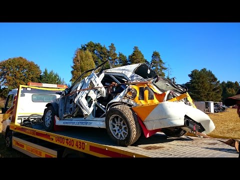 Tomi Hallia\'s Massive Crash // SM Rallisprint Hausjärvi 2014 Tomi Hallia\'s Massive Crash // SM Rallisprint Hausjärvi 2014