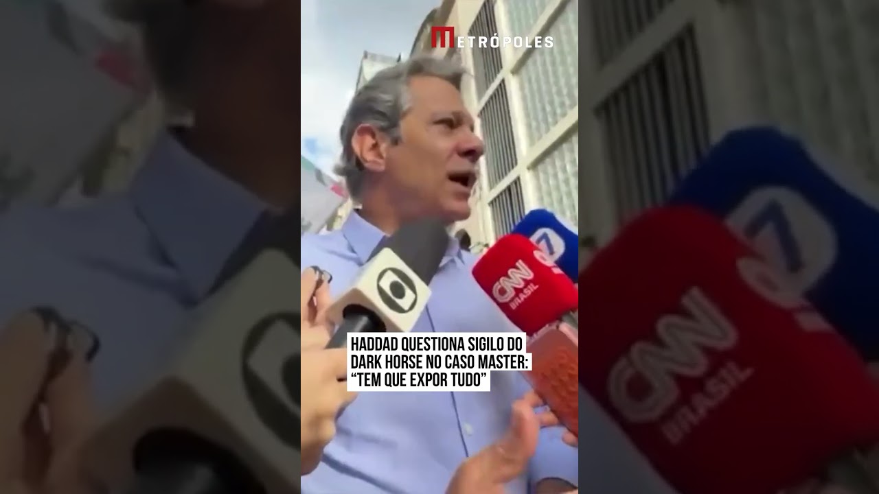 Haddad questiona sigilo do Dark Horse no Caso Master: "Tem que expor tudo"