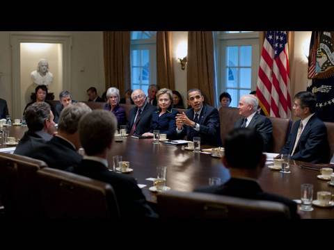 President Obama Speaks to Press After Cabinet Meeting