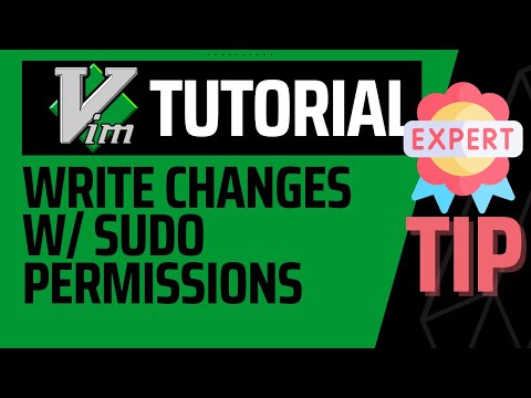 Write Changes with SUDO Permission in Vim – Learn Linux
