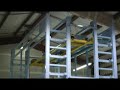 Power Pallets designed for a heavy load.  This system carries a 3000 lb load.  The smaller pallet is designed for a separate load along the floor.