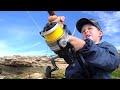 Daniels Dickinson aged 7 lands a monster Ragged tooth of 84kg