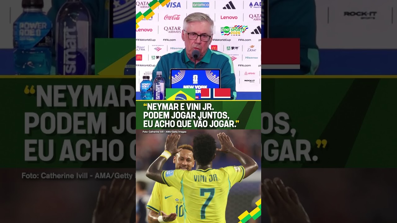 NEYMAR E VINI JR COMO DUPLA DE ATAQUE? OLHA O QUE O ANCELOTTI FALOU! #shorts