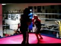 Stadtbergen Tina Schüßler Profiboxen Sparring gegen Jordan Perchanidis +95 Kg